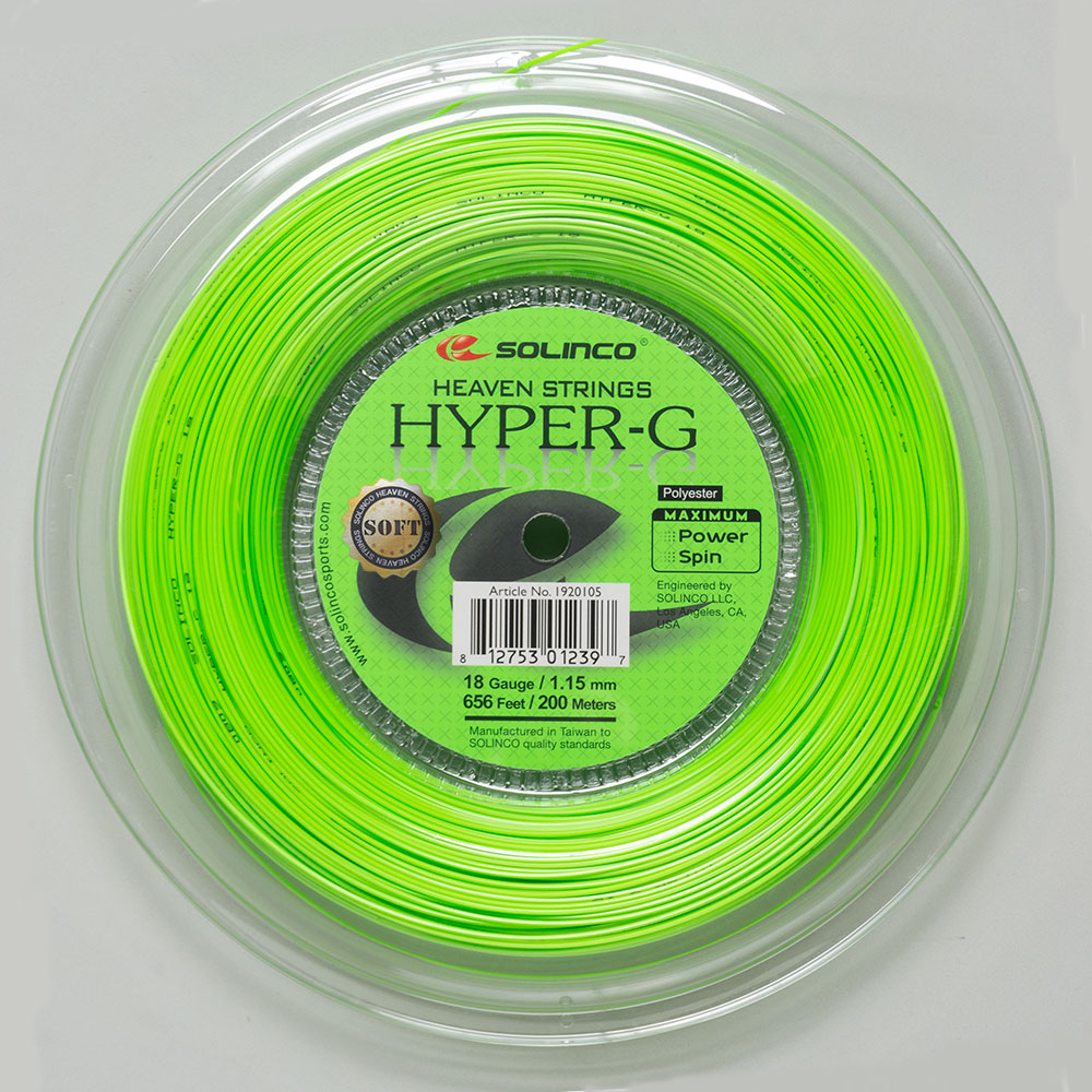 stringsergeon様【希少】 NO.500T 1/4 Anno2001 Solinco Hyper-G Soft 18 1.15 656' Reel – Holabird Sports