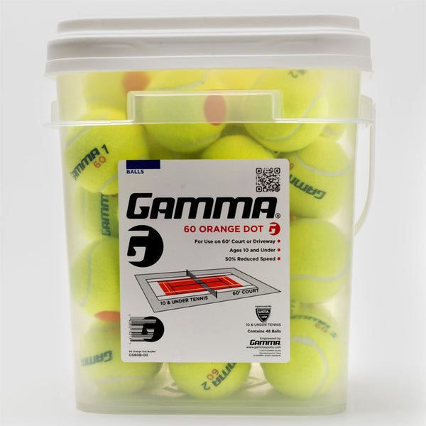 Gamma 60 Orange Dot 48 Ball Bucket