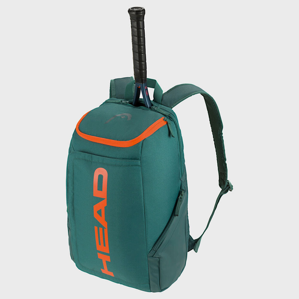 HEAD Pro Racquet Backpack 28L Dark Cyan/ Fluorescent Orange
