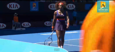 Serena Breaks Her Racquet!