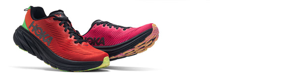 hoka rincon 3 running shoes on white background