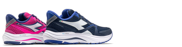 diadora mythos blushield vortice tennis shoes on white background