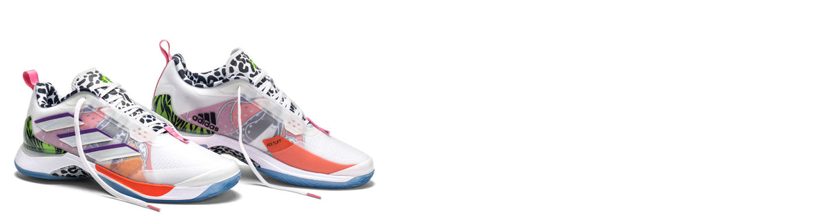 adidas avacourt tennis shoes on white background