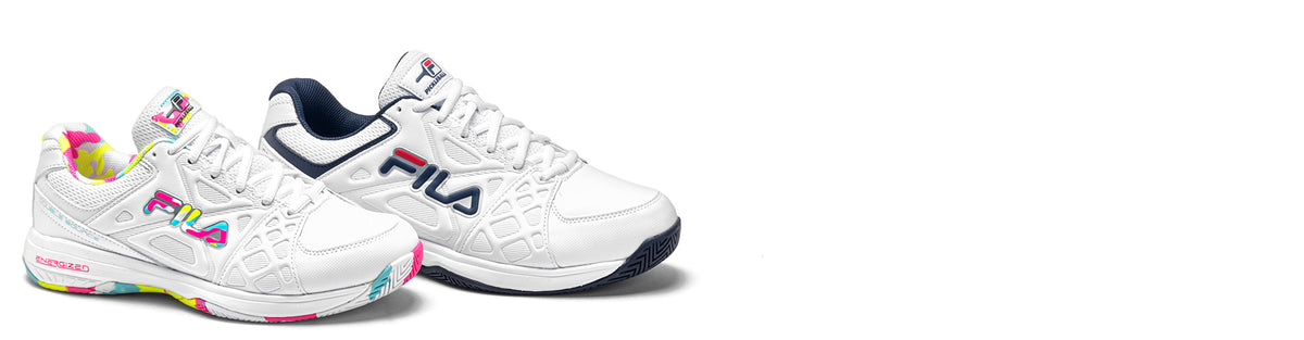 fila pickle ball double bounce shoes on white background