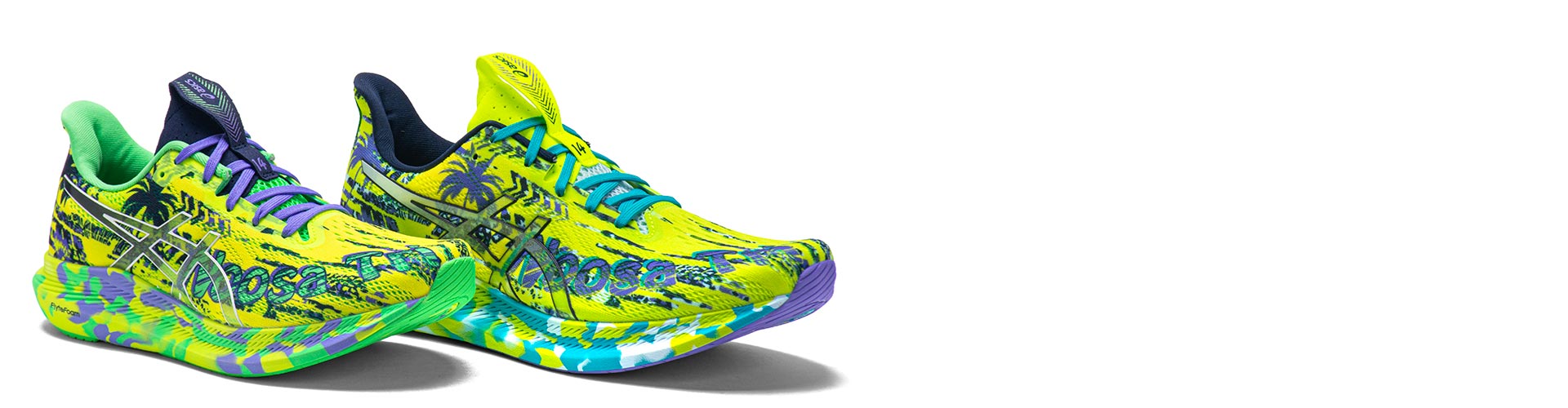 ASICS NOOSA TRI RUNNING SHOES ON WHITE BACKGROUND