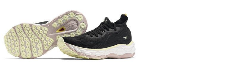 mizuno wave neo ultra running shoes on white background
