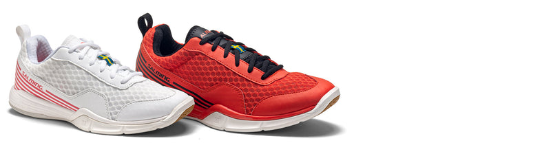salming viper sl indoor court shoes on white background