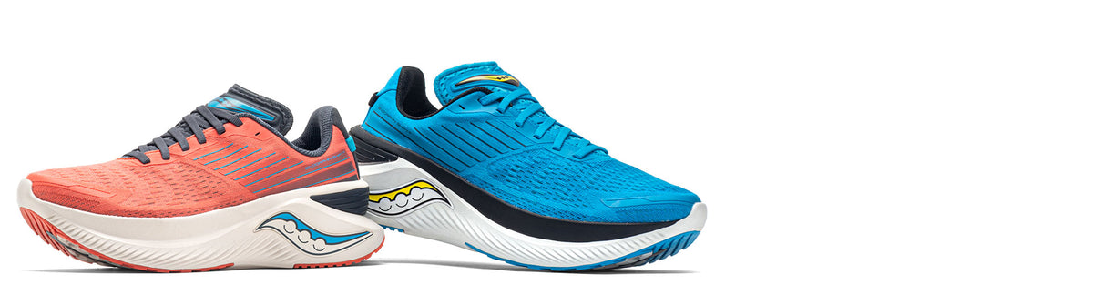 saucony endorphin shift 3 running shoes on white background