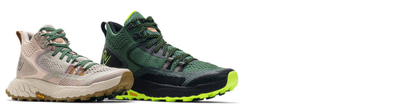 new balance fresh foam x hierro mid hiking shoes on white background