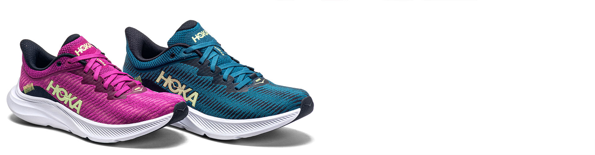 HOKA Solimar running shoes on white background