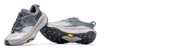 HOKA transport urban hiking shoes on white background