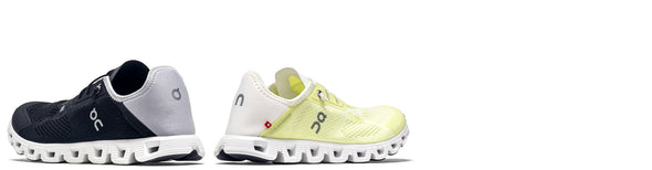 on cloud 5 coast running shoes on white background