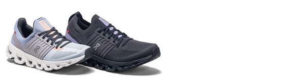 on cloudswift 3 running shoes on white background