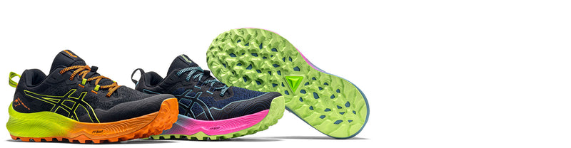 asics gel trabuco 11 trail running shoes on white