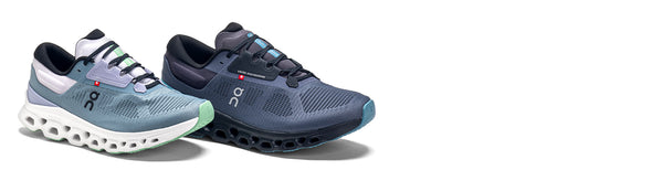 on cloudstratus 3 running shoes on white background
