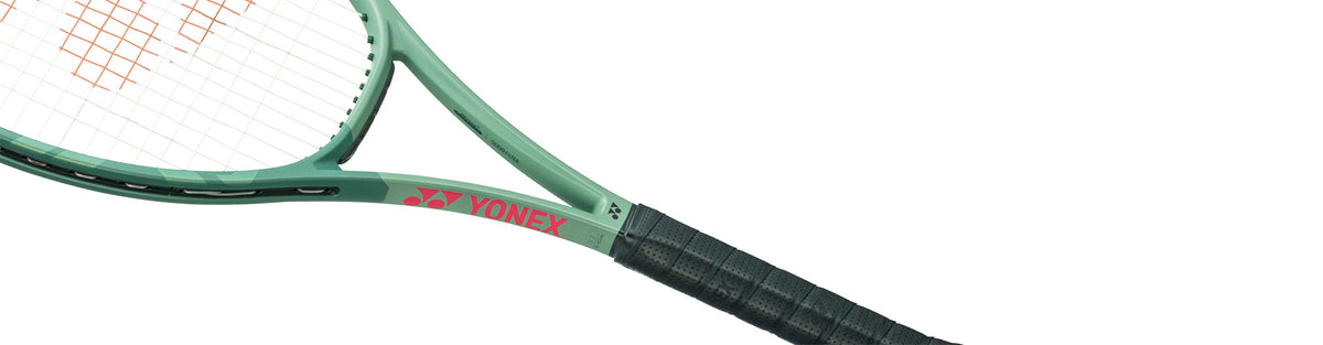 yonex percept racquet on white background
