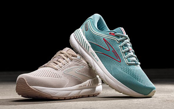 brooks ariel gts 23 running shoes on white background
