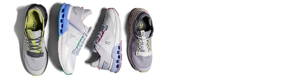 on cloud nova flux running shoes on white background