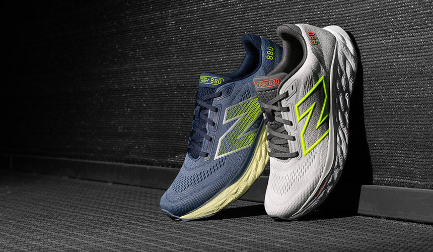 new balance fresh foam x v14 running shoes on shadowy background