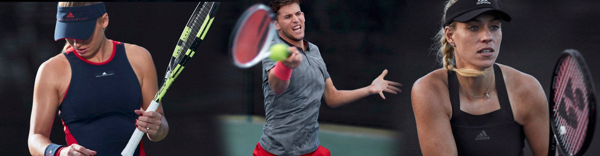 Tennis athletes in adidas tennis apparel