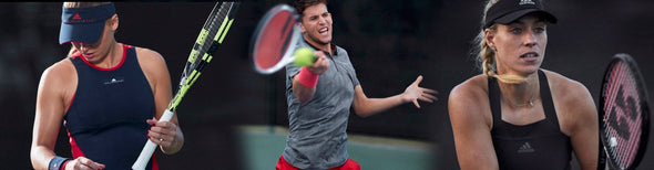Tennis athletes in adidas tennis apparel