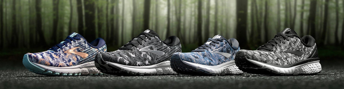 Array of Brooks Camo running shoes