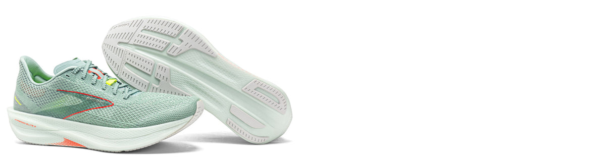 brooks hyperion tempo elite 3 running shoes on white background