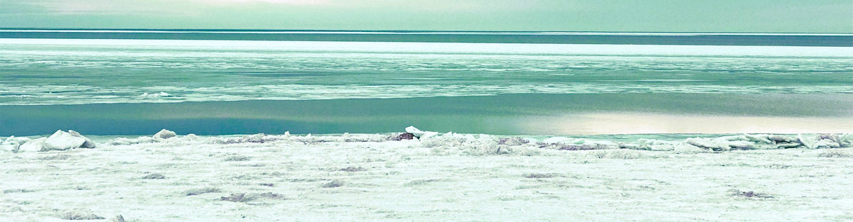 Blue and green shoreline