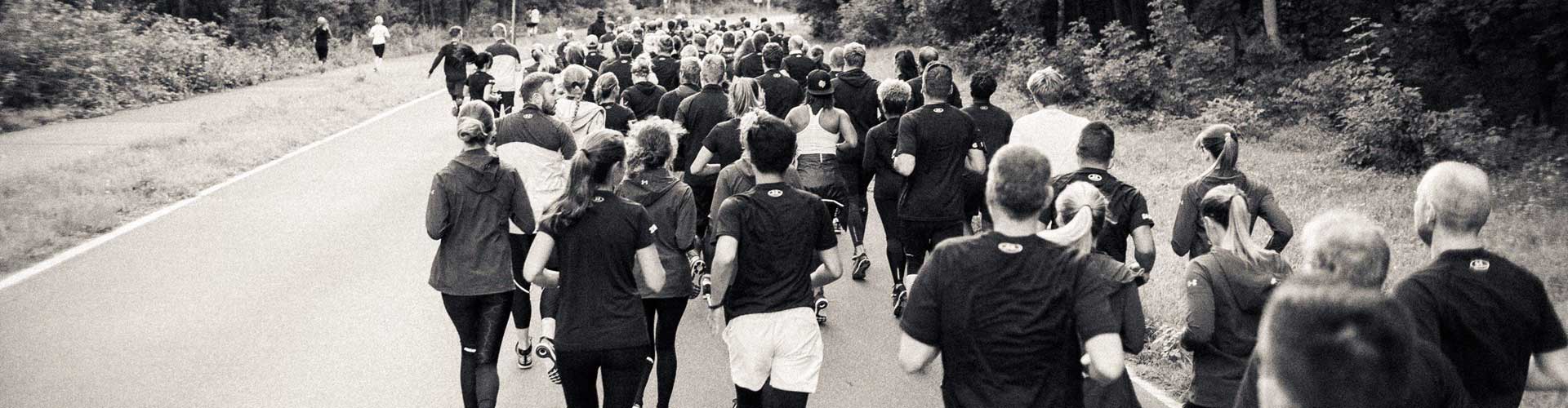 Group of runners in Under Armour