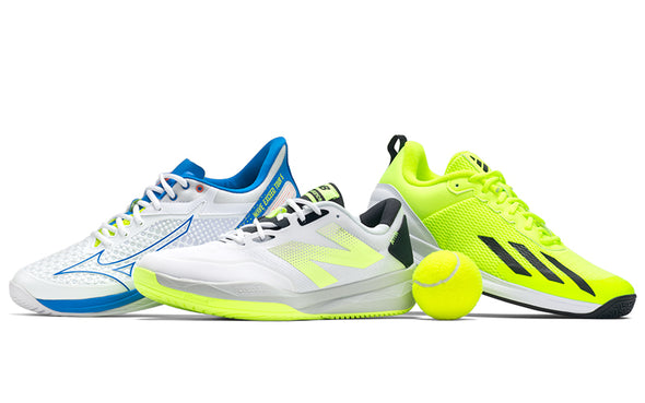 k-swiss new balance and lacoste Men's Tennis Shoes on white background