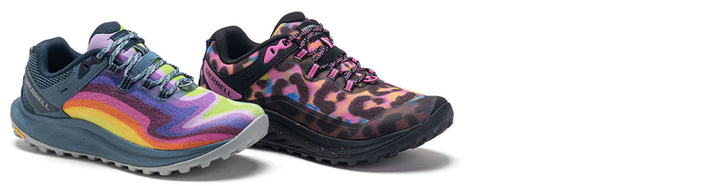 merrell antora 3 trail running shoes on white background