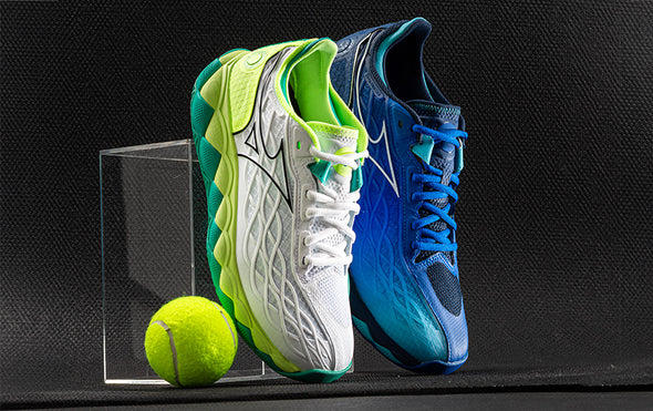 mizuno wave enforce tour ac tennis shoes on white background