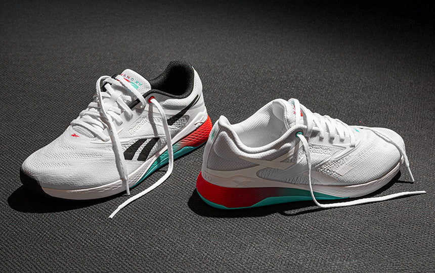 reebok nano x3 training shoes on white background
