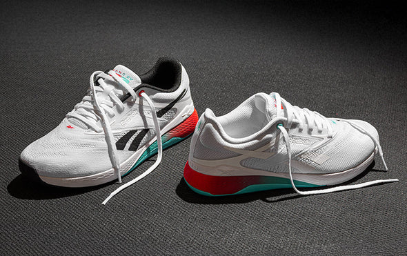 reebok nano x3 training shoes on white background
