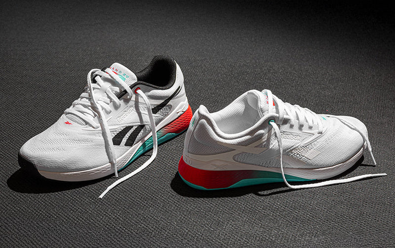 reebok nano x3 training shoes on white background