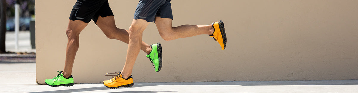 Group of people running in adidas Ultraboost running shoes