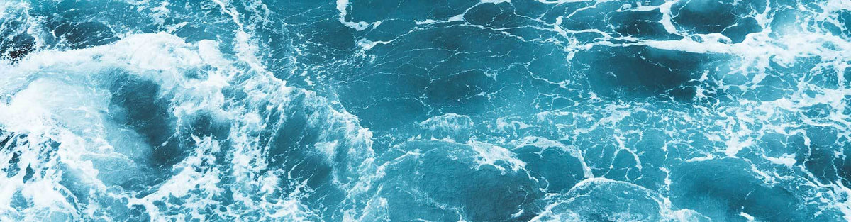 Close up of ocean water foam