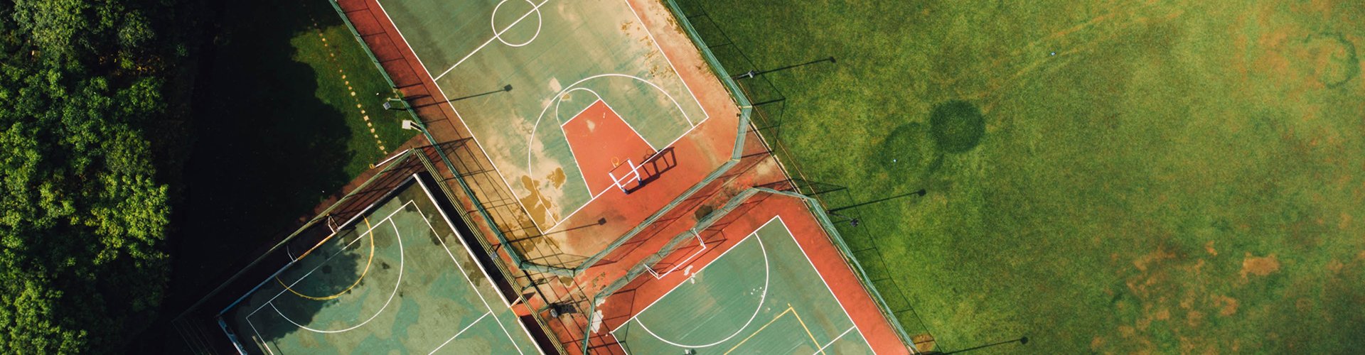 Ariel shot of tennis courts