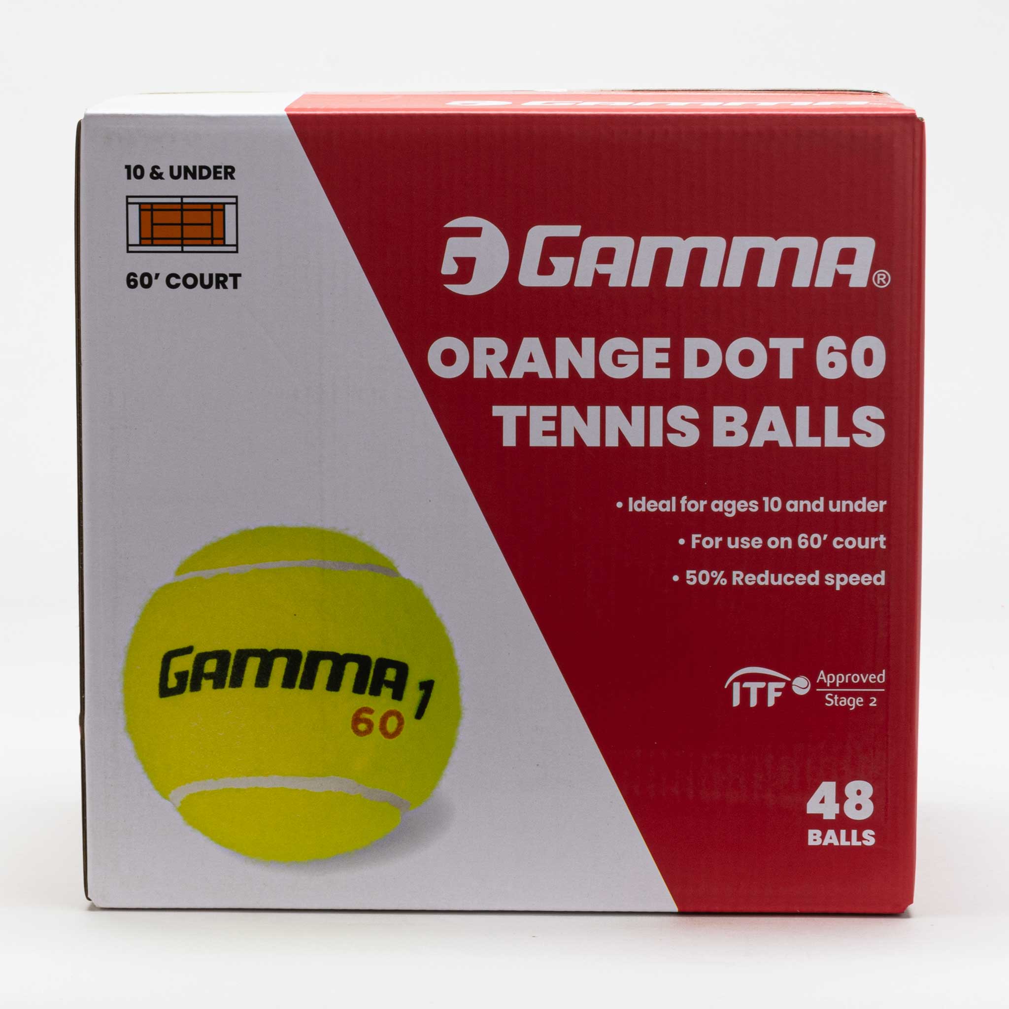 Gamma 60 Orange Dot 48 Ball Box
