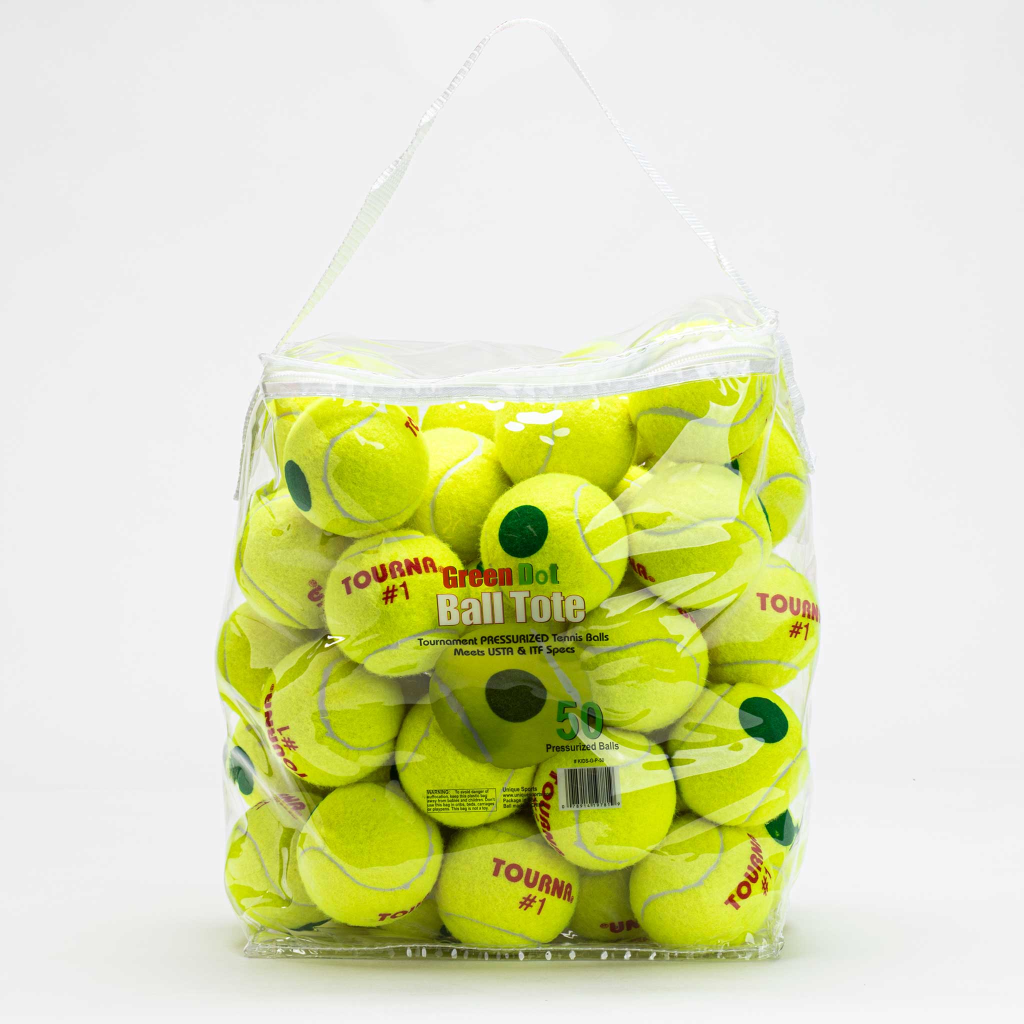 Tourna Pressurized Green Dot 50 Pack Tote