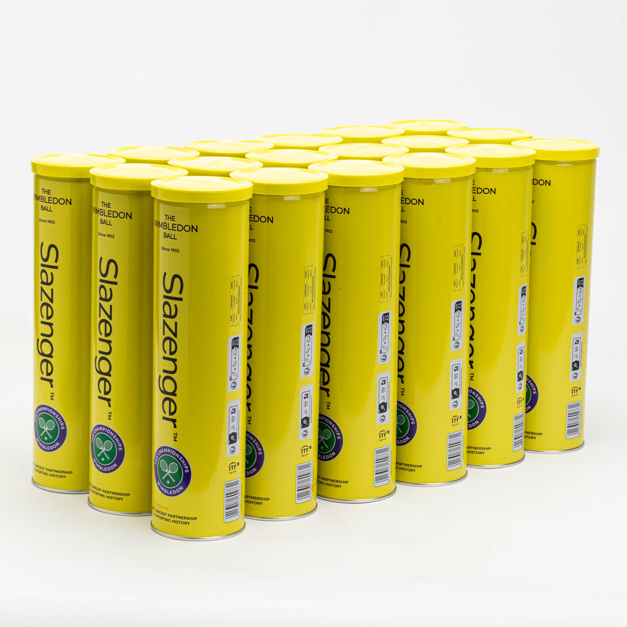 Slazenger The Wimbledon Ball 4 Ball Tin Can (18 cans)
