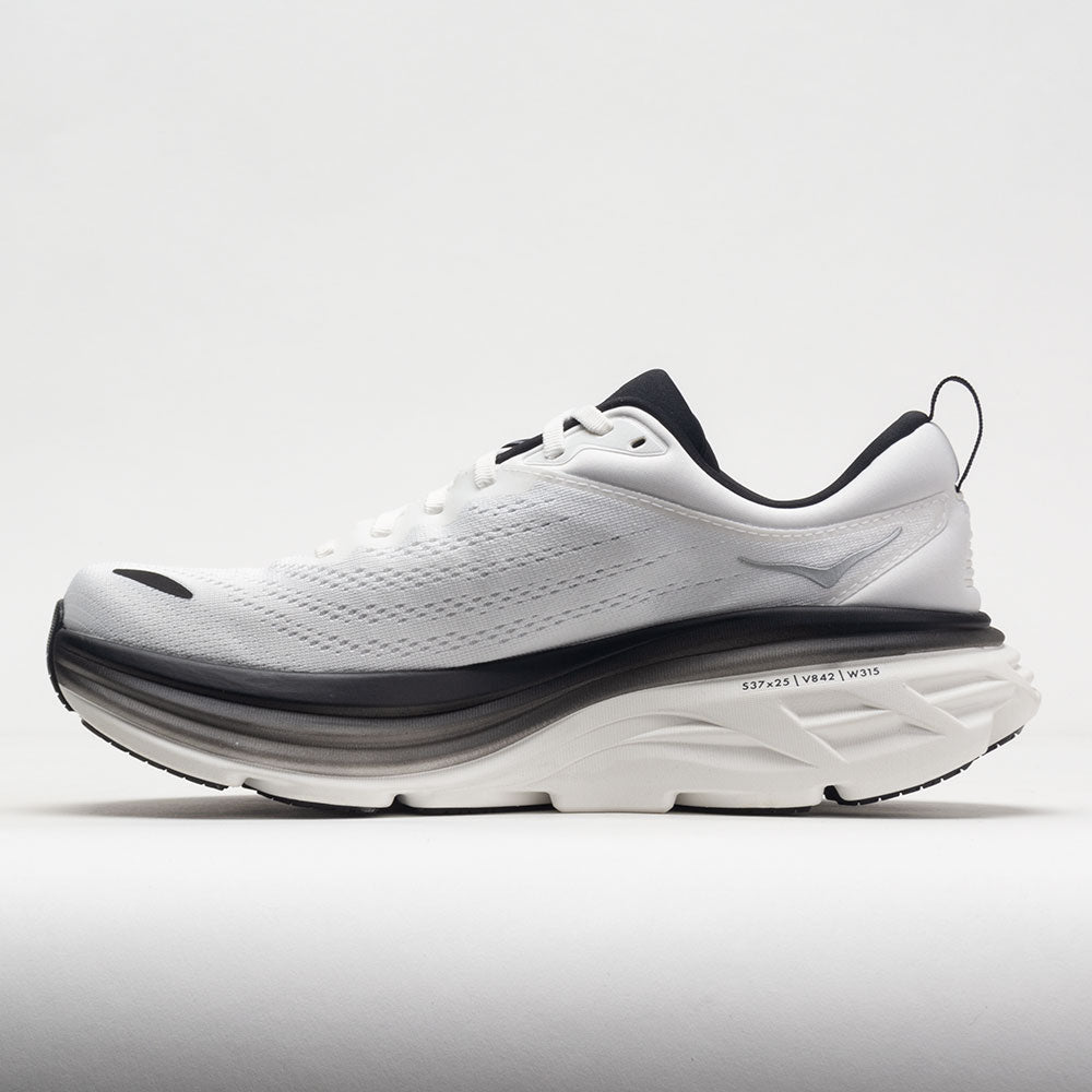 HOKA Bondi 8 Men's White/Black – Holabird Sports