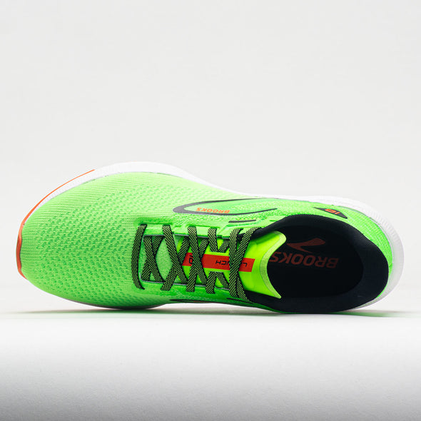 Brooks Launch 10 Men's Green Gecko/Red Orange/White