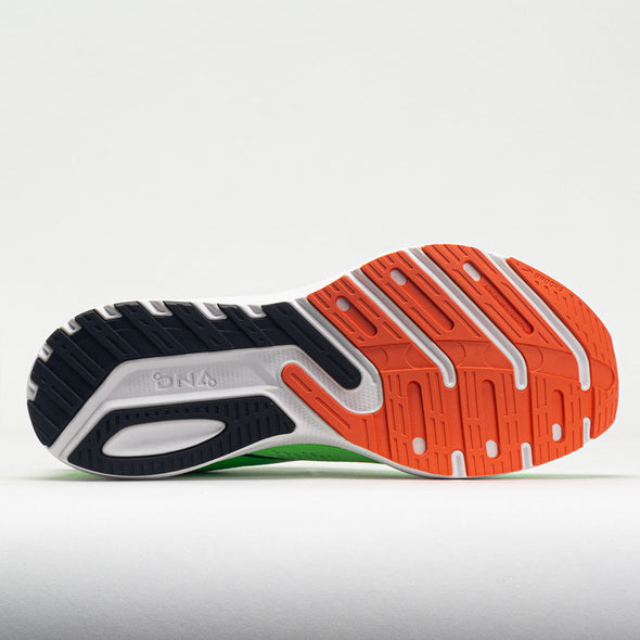 Brooks Launch 10 Men's Green Gecko/Red Orange/White