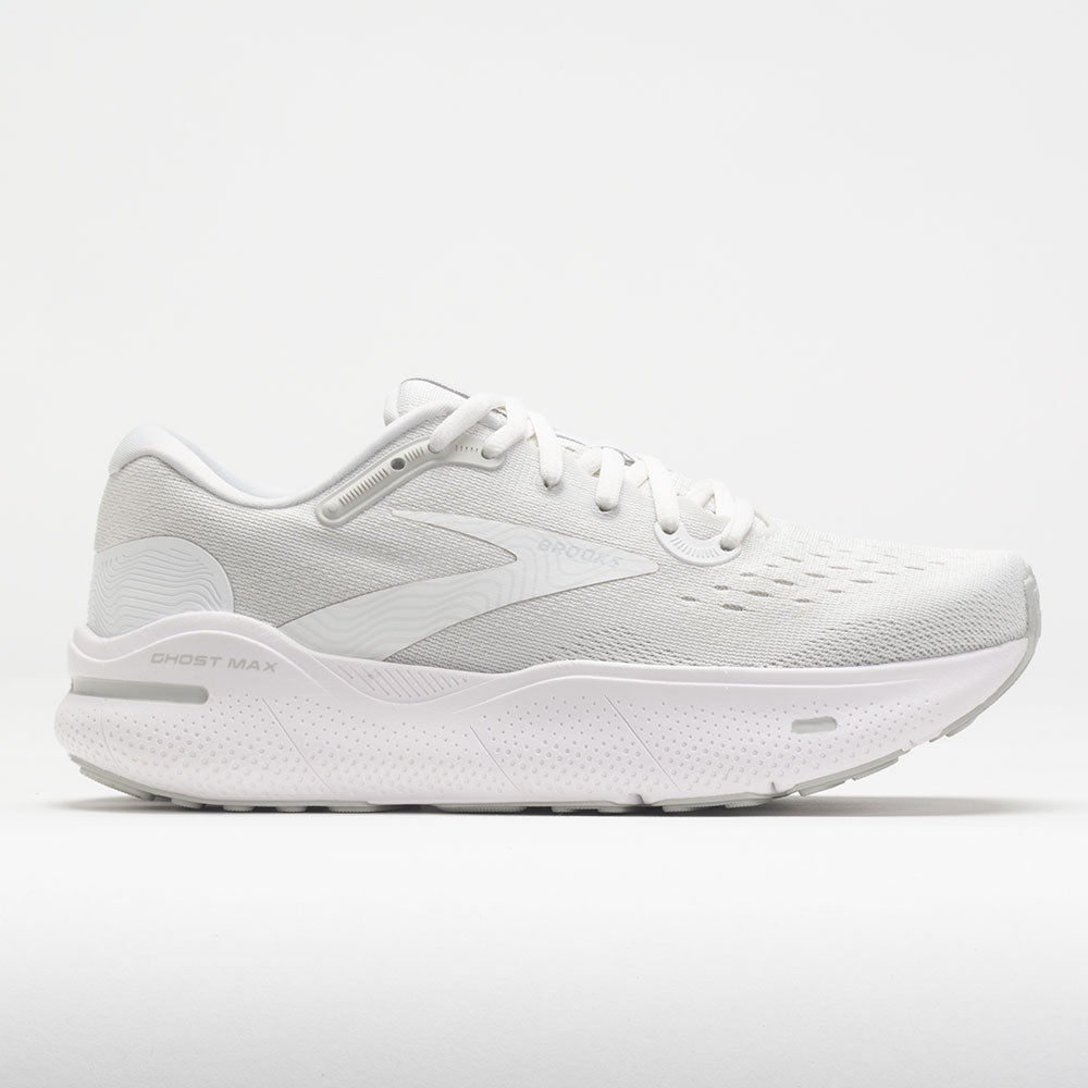 Brooks Ghost Max Men's White/Oyster/Metallic Silver – Holabird Sports