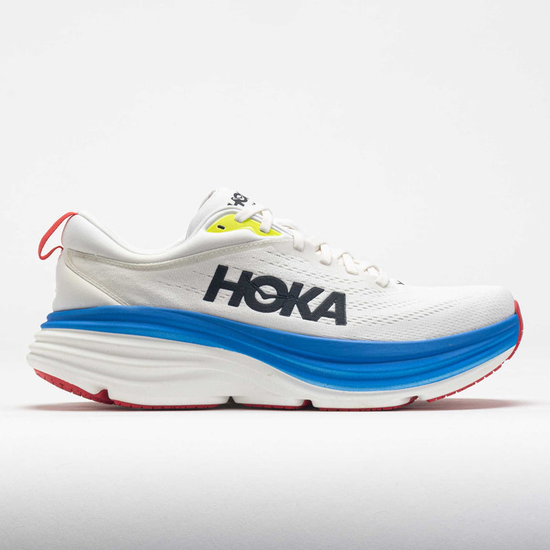 HOKA Bondi 8 Men's Blanc de Blanc/Virtual Blue