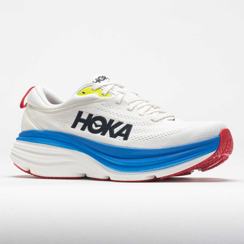 HOKA Bondi 8 Men's Blanc de Blanc/Virtual Blue