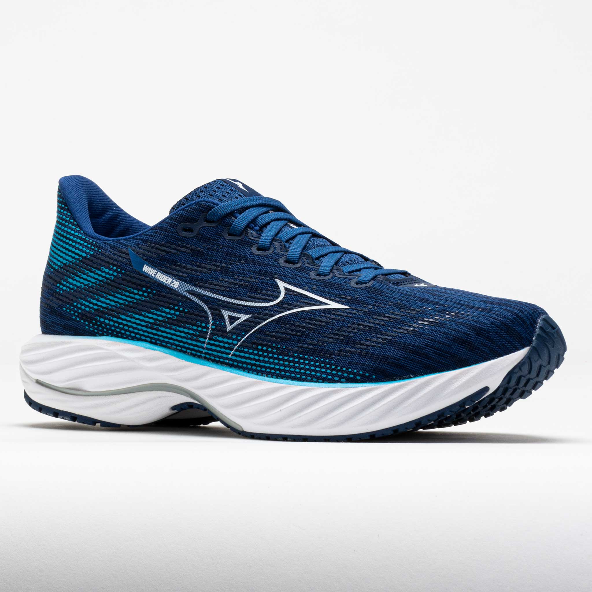 Mizuno Wave Rider 28 Men's White/Estate Blue – Holabird Sports