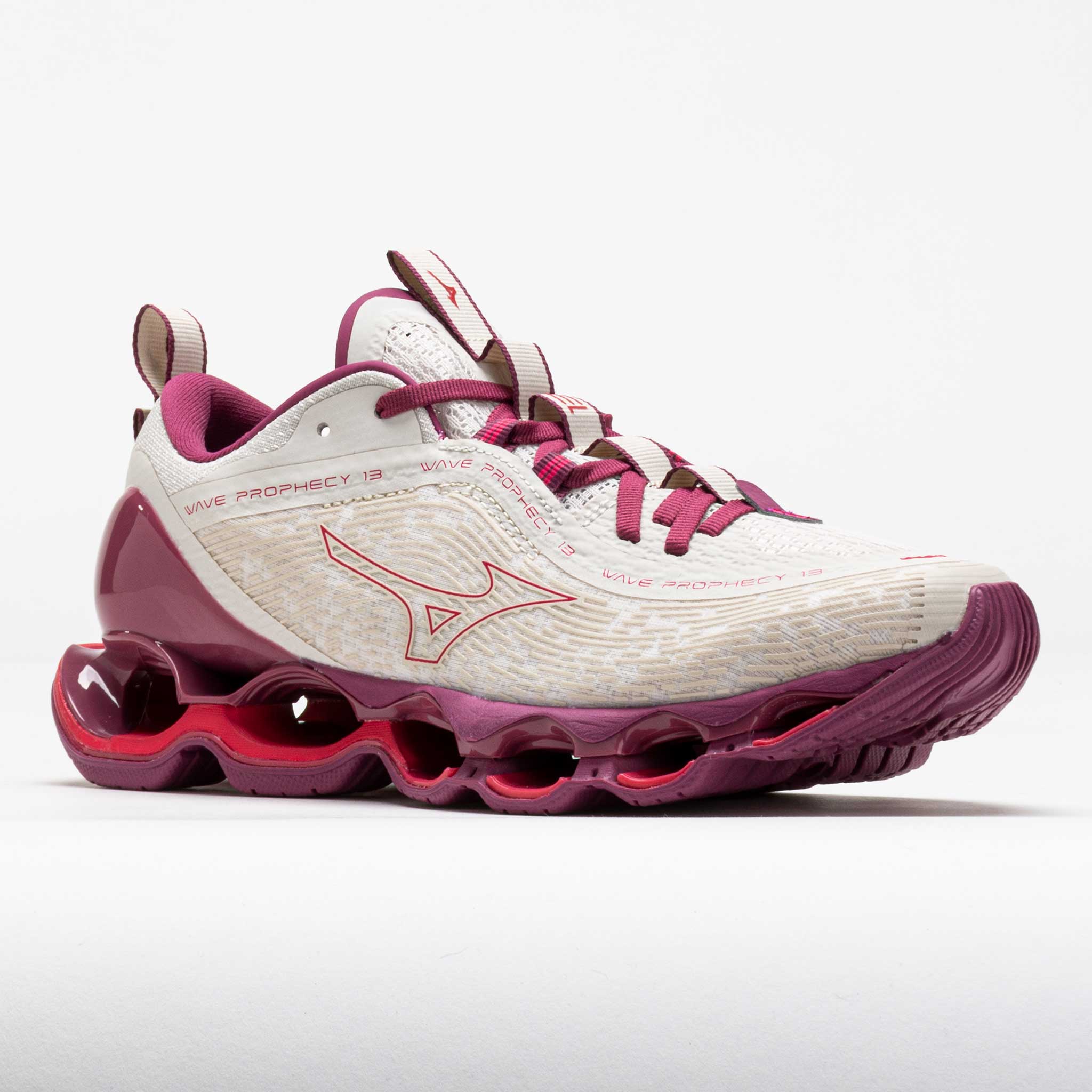 Mizuno Wave Prophecy 13 Women's White Sand/Azalea