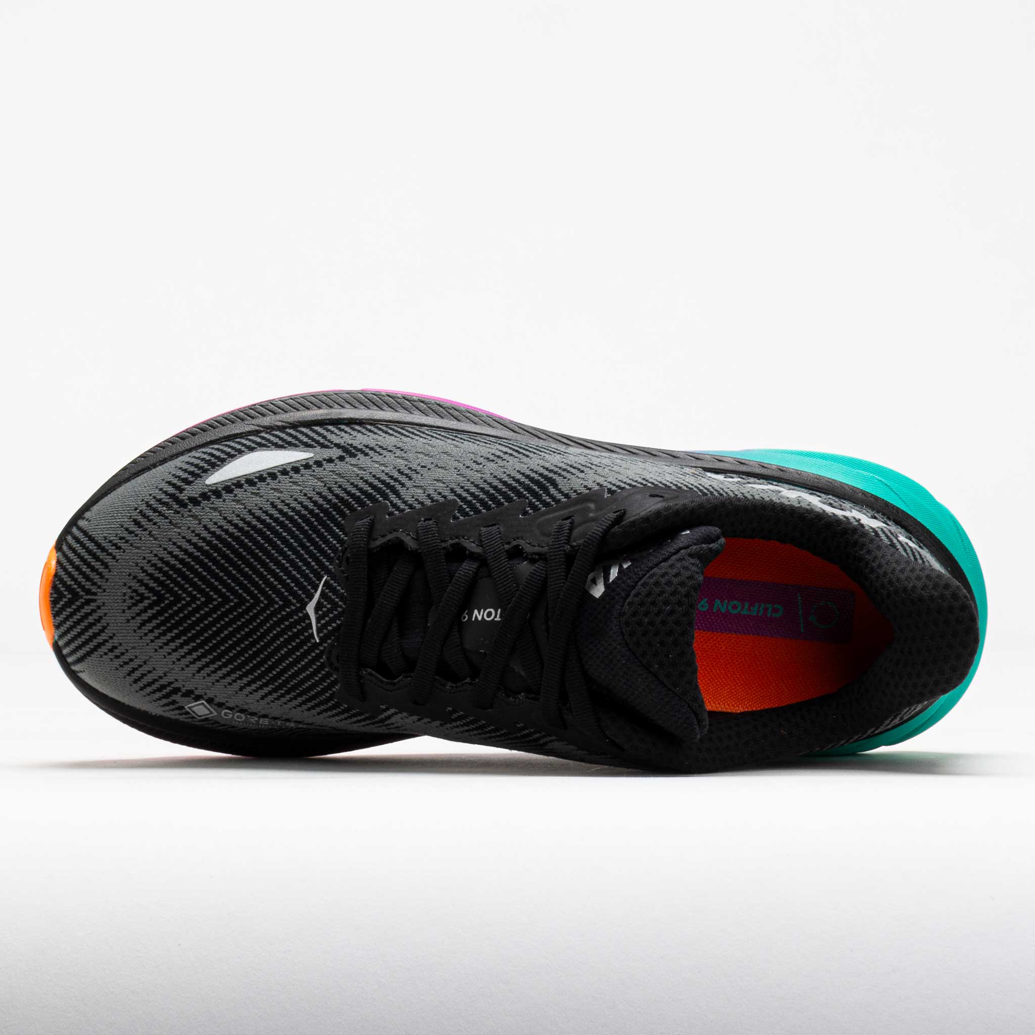 HOKA Clifton 9 GTX Men's Black/Electric Aqua